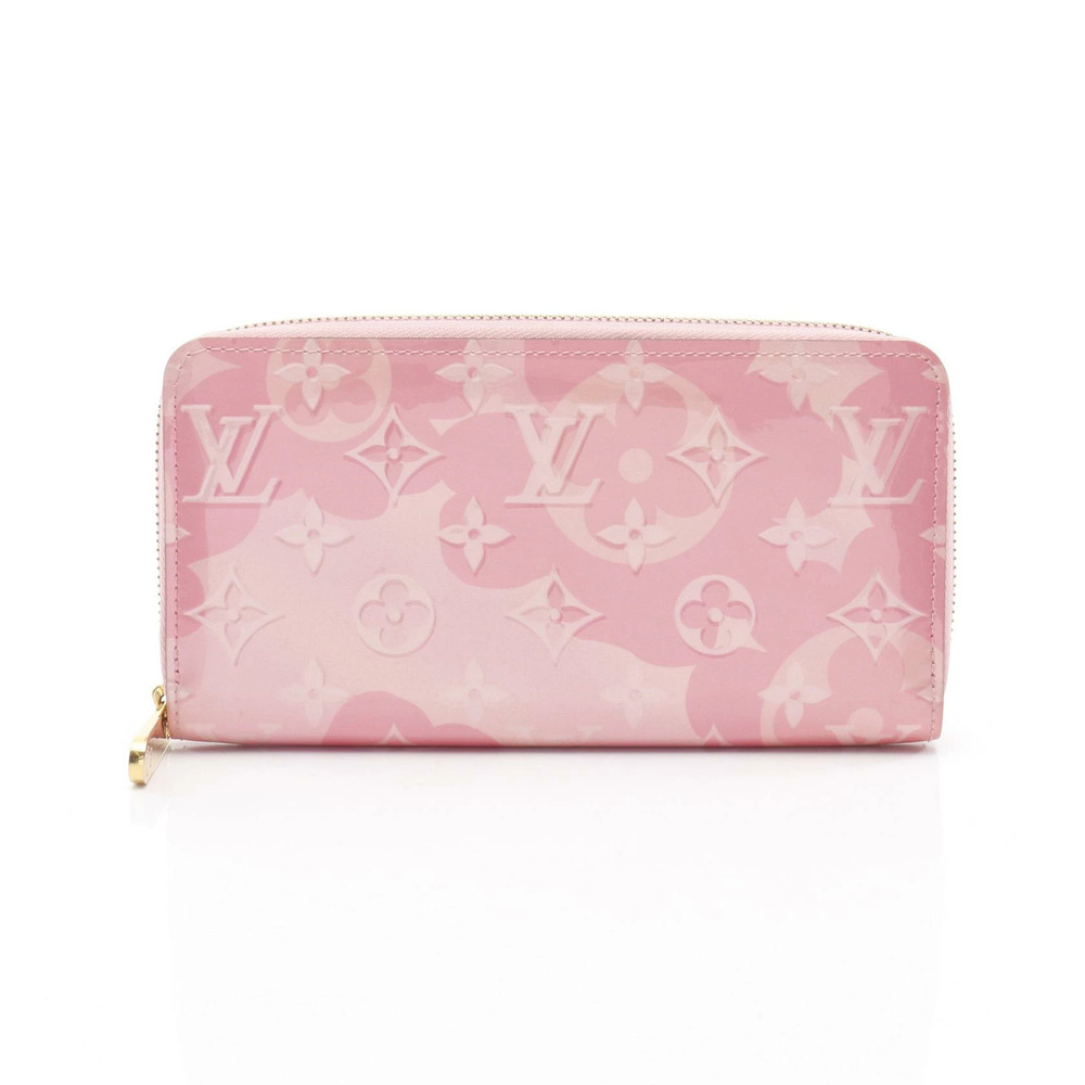 Louis Vuitton Zippy Wallet Round Leather Pink